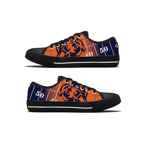 Women's Chicago Bears Low Top Canvas Sneakers 005